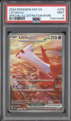 Latias ex 2024 Pokemon Surging Sparks 239/191 Special Illustration Rare PSA 9 - Image 1