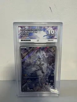 N's Reshiram 109/100 sv9 Battle Partners Ace 10 Perfect Sub Grades Pokemon Card - Image 1