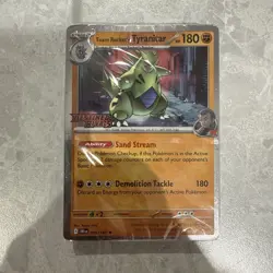 Sealed Team Rocket's Tyranitar 096/182 Pokemon Destined Rivals Stamped - Image 1