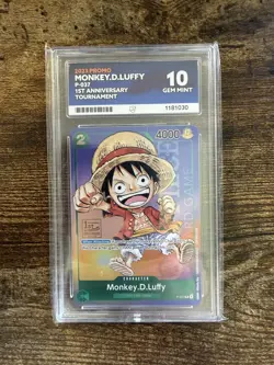 ACE 10 - Monkey.D.Luffy P-037 - 1st Anniversary - One Piece - Perfect Sub grades - Image 1