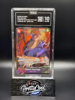 2025 ONE PIECE OP13-CARRYING ON HIS WILL #066 SILVERS RAYLEIGH ALT ART TAG 10 - Image 1