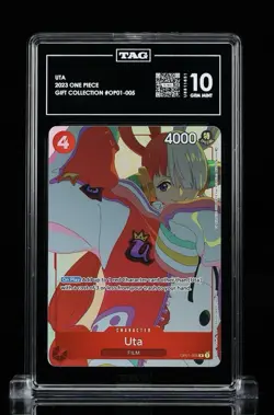 One Piece Uta OP01-005 Gift Collection Alt Art Promo Holo TAG 10 English 2023 - Image 1