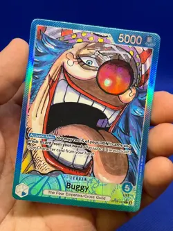 One Piece Emperors in the New World Buggy OP09-042 Parallel Alt Art Leader NM - Image 2
