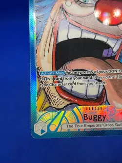 One Piece Emperors in the New World Buggy OP09-042 Parallel Alt Art Leader NM - Image 5