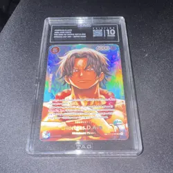 TAG Pristine 10 Portgas D. Ace ST15-005 The Time of Battle SR Alt Art Holo - Image 2