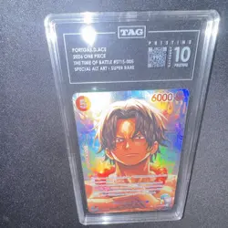 TAG Pristine 10 Portgas D. Ace ST15-005 The Time of Battle SR Alt Art Holo - Image 3