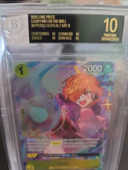 2025 One Piece - Carrying On His Will OP-13 Lilith Alt Art R BGS 10 Black Label! - Image 3