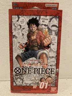 ONE PIECE CCG STARTER DECK -01 STRAW HAT CREW NEW SEALED - Image 1