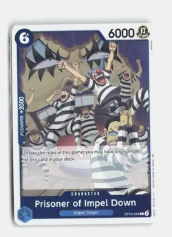 Prisoner of Impel Down OP16-042 Foil The Time of Battle One Piece NM - Image 1