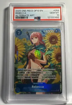 One Piece OP10-058 Royal Blood Rebecca Alt Art PSA 10 - Image 1