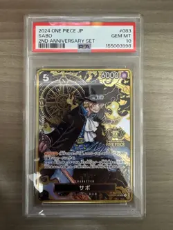 One Piece Card Sabo OP04-083 PSA 10 Japanese CCG Bandai Graded Trading Card - Image 1