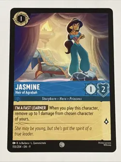 Disney Lorcana Fabled Jasmine Heir of Agrabah 155/204 NM - Image 1