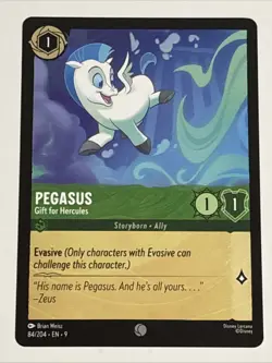 Disney Lorcana Fabled Pegasus Gift for Hercules 84/204 NM - Image 1
