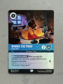Winnie The Pooh Hungry Bear 217/204 Epic Foil Winterspell Disney Lorcana - NM - Image 1