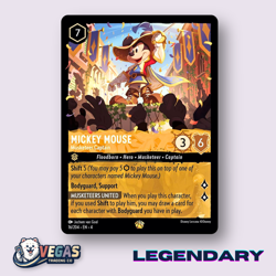 Mickey Mouse Musketeer Captain 16/204 Legendary Ursulas Return LP Disney Lorcana - Image 1