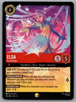 Disney Lorcana TCG Elsa - Ice Artisan Legendary 11 123/204 NM - Image 1
