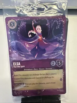 Disney Lorcana Elsa The Fifth Spirit 6/P3 Sealed Promo Card Pack Fresh NM - Image 1