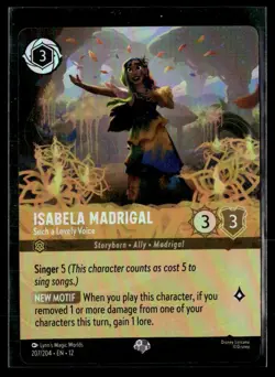 Disney Lorcana Wilds Unknown Isabela Madrigal Such a Lovely Voice Epic #207/204 - Image 1