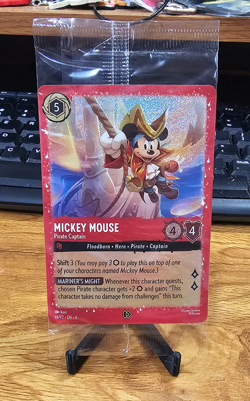 Disney Lorcana Card - Mickey Mouse Pirate Captain - 18/P2 Foil Original Pckging - Image 2
