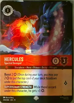 Disney Lorcana Winterspell EN11-Hercules Spectral Demigod 214/204 Epic - Image 1