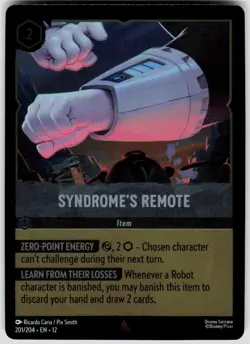 Syndrome's Remote Foil 201/204 Wilds Unknown Disney Lorcana - Image 1
