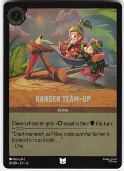 Ranger Team Up Foil 28/204 Wilds Unknown Disney Lorcana - Image 1