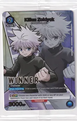 Killua R Winner Union Arena Holo Card Battle Champion Promo English HTR-1-018 - Image 1