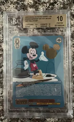 BGS 10 Mickey Mouse SSP Weiss Schwarz Disney 100 Dds/S104-056SSP Foil Stamp - Image 2
