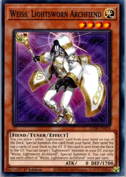 Weiss, Lightsworn Archfiend Common Legacy of Destruction LEDE-EN024 NM - Image 1