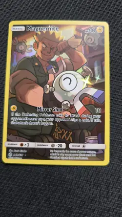 Pokemon TCG Magnemite Holo Secret Rare Card Sun Moon Cosmic Eclipse 242/236 NM - Image 1