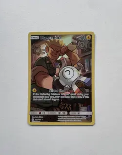 Pokemon TCG Magnemite Holo Secret Rare Card Sun Moon Cosmic Eclipse 242/236 NM - Image 1