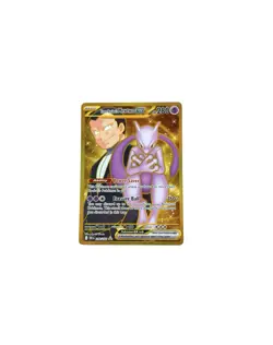 Pokemon TCG Team Rocket’s Mewtwo ex 240/182 Destined Rivals Gold Hyper Rare Card - Image 1