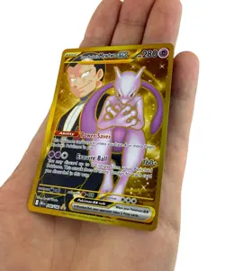 Pokemon TCG Team Rocket’s Mewtwo ex 240/182 Destined Rivals Gold Hyper Rare Card - Image 3