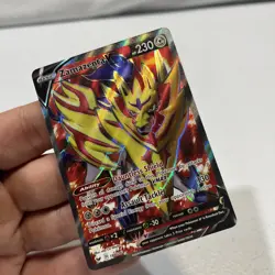 Zamazenta V 196/202 Sword & Shield NM Full Art Ultra Rare Pokemon Card - Image 2