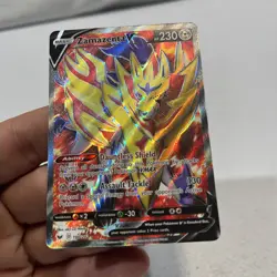 Zamazenta V 196/202 Sword & Shield NM Full Art Ultra Rare Pokemon Card - Image 3