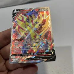 Zamazenta V 196/202 Sword & Shield NM Full Art Ultra Rare Pokemon Card - Image 4