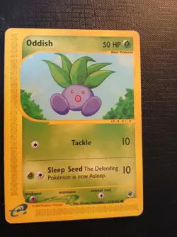 Expedition Oddish Old Pokemon Card 2002 122/165 - Image 1
