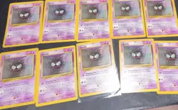 Pokemon TCG Fossil Gastly 33/62 English Regular 9-Card Lot Unlimited 1999 - Image 1