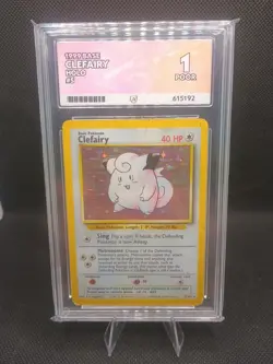 Pokemon TCG Clefairy Holo Rare Card Base Set 1999, 5/102 Ace 1 Poor - Image 1