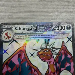 Pokemon Charizard ex Full Art Promo SVP Black Star 056 Holo 330HP English Card - Image 3