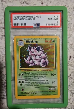 Pokemon TCG Nidoking Base Set Holo Unlimited Rare Card 11/102 - Image 1