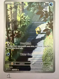 Pokemon TCG Psyduck Scarlet & Violet Illustration Card 175/165 #2 Only! #1 Taken - Image 2