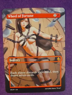 Wheel of Fortune MTG Fan Art Anime Test Card - Image 1