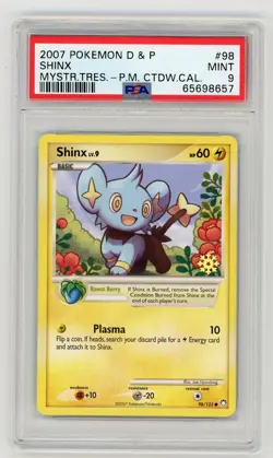 Pokemon Card Shinx 98/123 Countdown Calendar Snowflake Promo PSA 9 MINT - Image 1