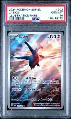 LATIOS #203/191 PSA 10 • 2024 Pokemon Sv08: Surging Sparks Illustration Rare - Image 3