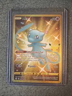 Mew 025/025 Celebrations 2021 Secret Rare Gold Pokemon Card TCG - Image 1