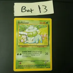 BULBASAUR - Base Set - 44/102 - Common - Pokemon Card - Unlimited Edition - MP - Image 1