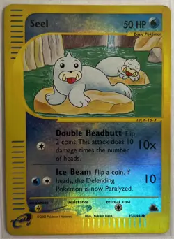 Seel 95/144 Skyridge Reverse Holo 2003 Pokemon Card LP - Image 1