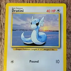 Dratini 26/102 Base Set Uncommon Vintage Pokemon Trading Card WOTC TCG Original - Image 1