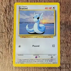 Dratini 26/102 Base Set Uncommon Vintage Pokemon Trading Card WOTC TCG Original - Image 2